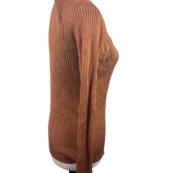 White House Black Market Brown V-Neck Sweater - Picture 6 of 10